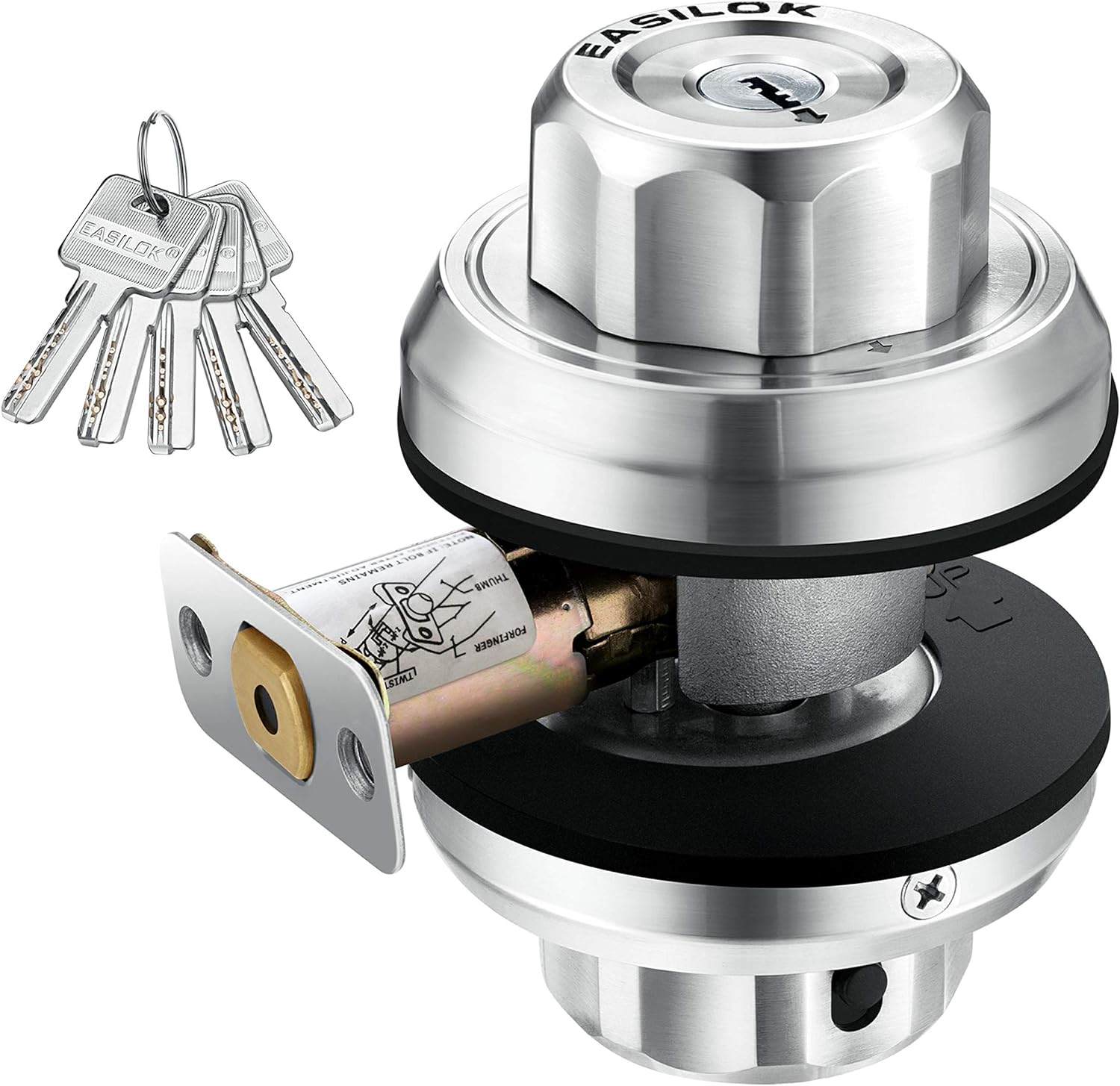 Twist to Lock Deadbolt Lock Keyless Single Cylinder V541033