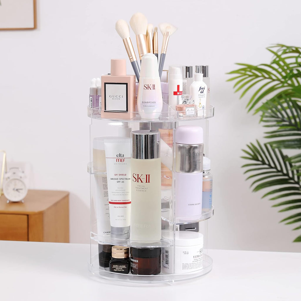Clear Transparent 8 Layers Spinning Makeup Organizer R9622