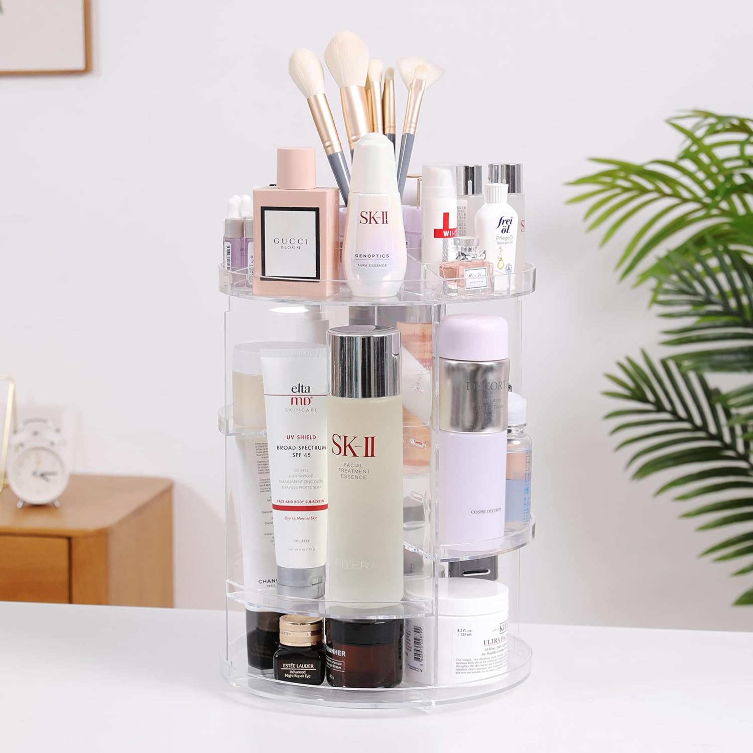 Clear Transparent 8 Layers Spinning Makeup Organizer R9622