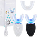 2 Pieces Ultrasonic U Shaped Automatic Toothbrushes with 3 Brush Heads P688244