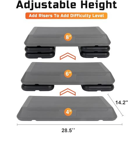 28.5'' Adjustable Aerobic Step with 4 Risers P617