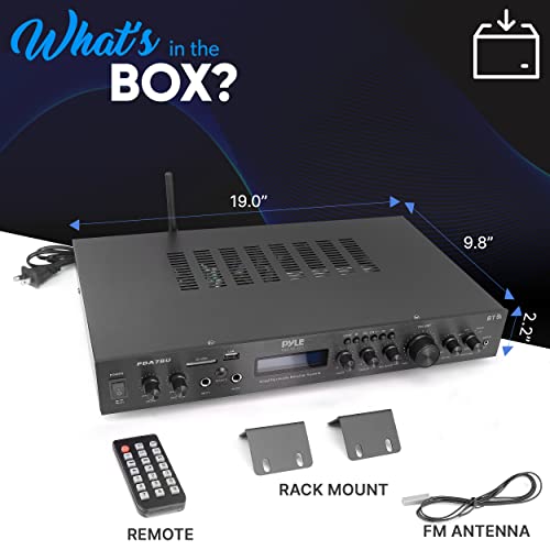 200W 5-Channel Rack Mount Bluetooth Receiver Home Theater Amplifier Z691