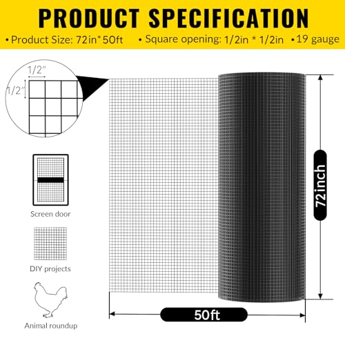1/2 inch 48 x 100 ft Galvanized Chicken Wire Fencing 19 Gauge J441