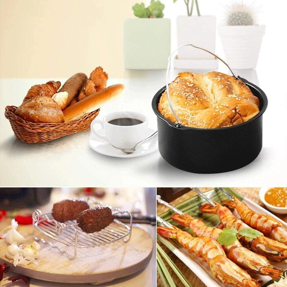 7 Inch Set of 10 Pcs Air Fryer Accessories U6448