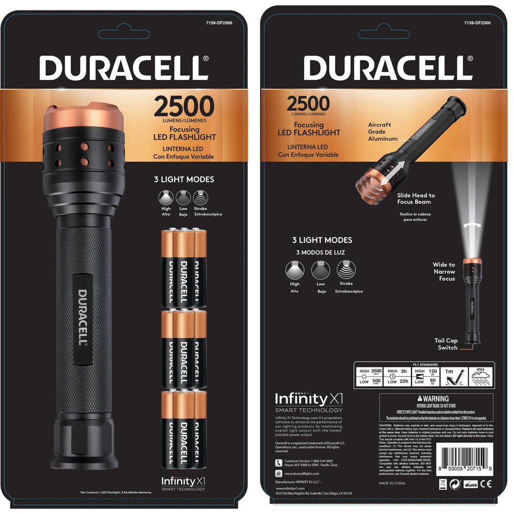 2500 Lumen Aluminum LED Flashlight D163