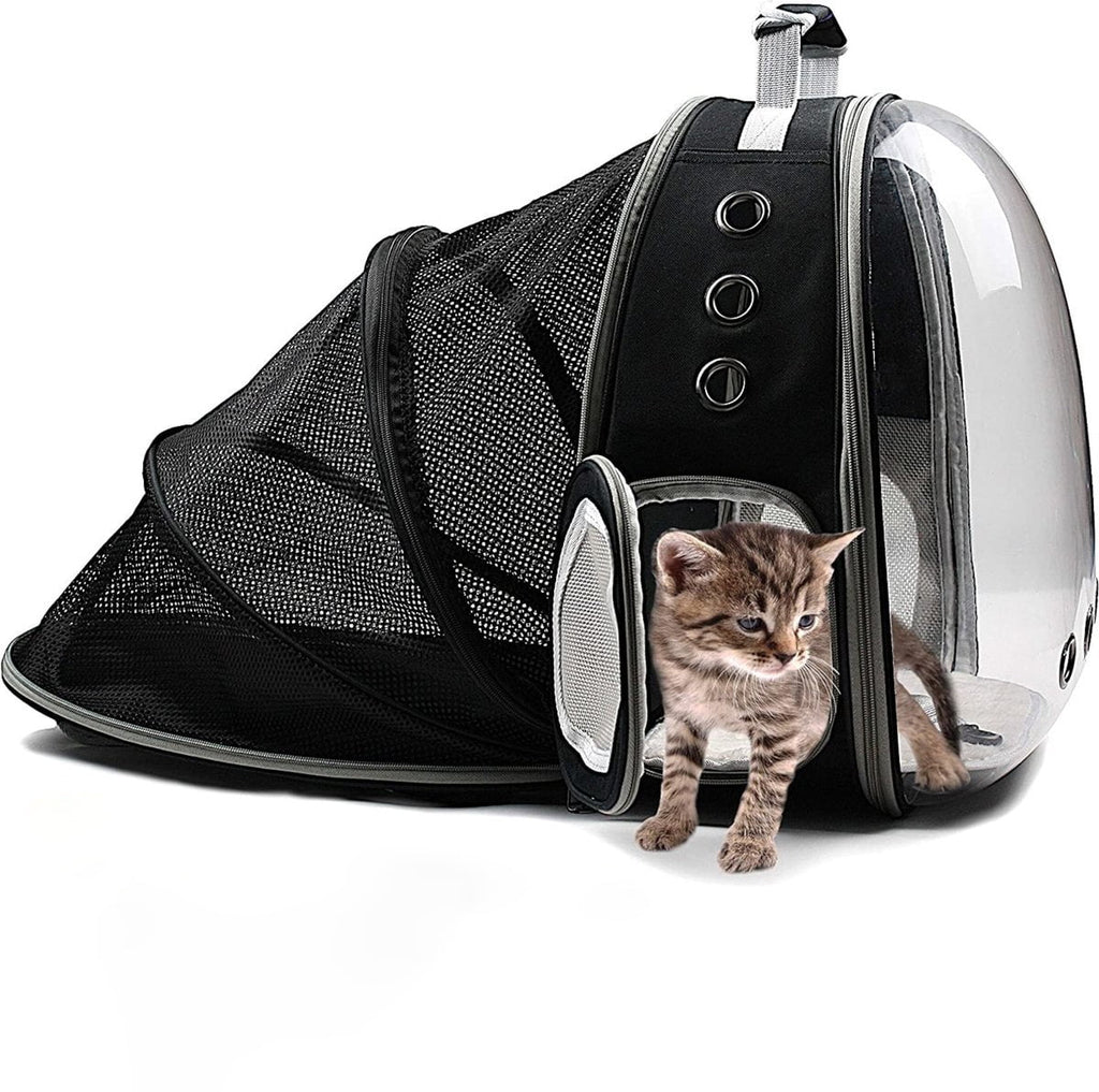 Black Expandable Cat Carrier Bubble Backpack Y20992