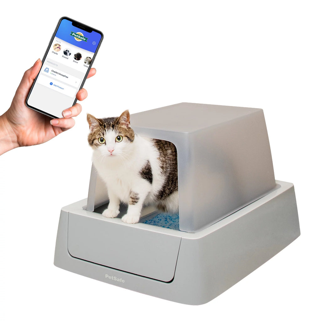 Gray Self-Cleaning Cat Litter Box M526869