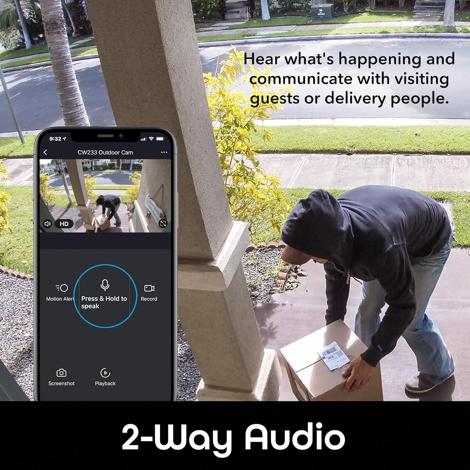 HD 1080p Outdoor Security Camera with Night Vision and Motion Detection Y39772
