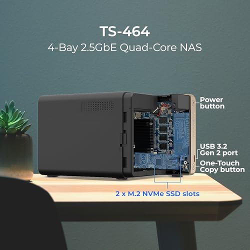 4 Bay Desktop NAS with Intel Celeron Quad-core Processor and Dual 2.5GbE L5512