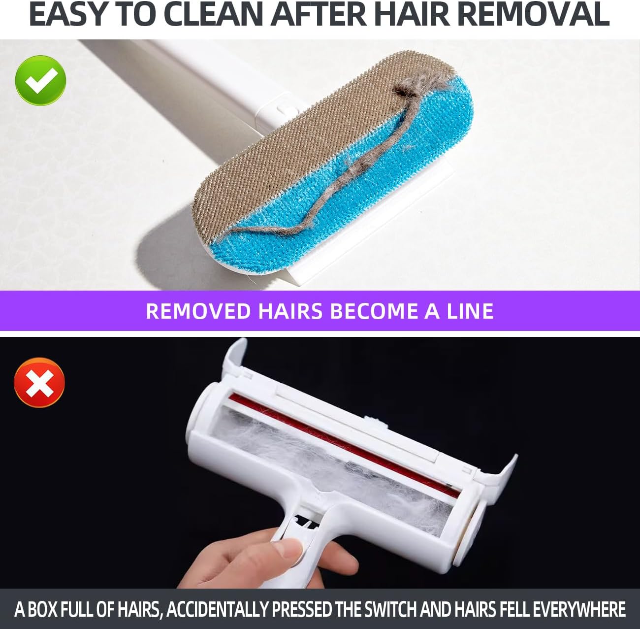 Reusable Lint Roller Pet Hair Removal Tool F901134