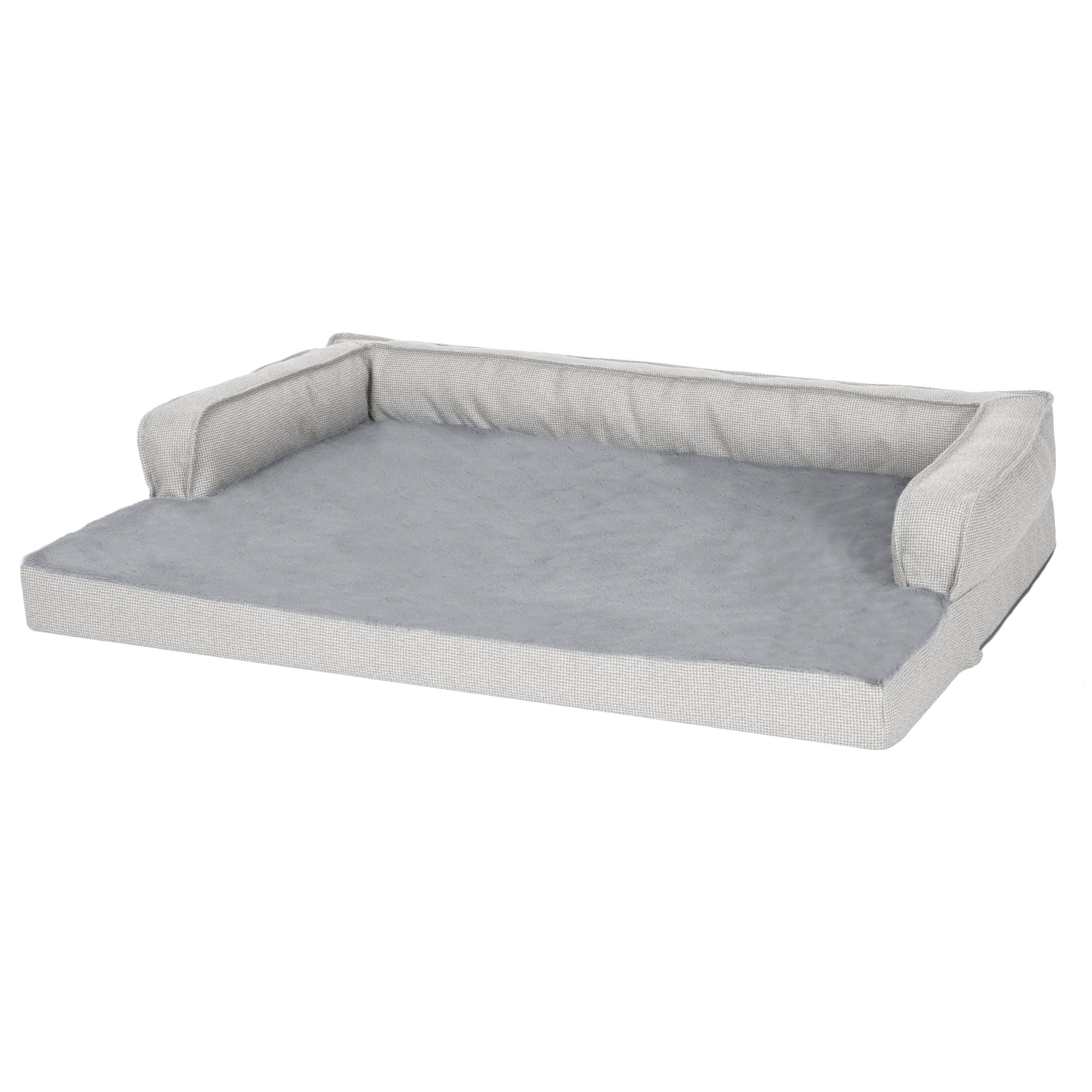 Large Plush Orthopedic Dog Bed, Gray M379