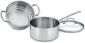 3-Piece 3-Quart Brushed Stainless Steamer Set V277