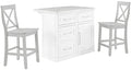 White Faux Marble Top Kitchen Island W448747