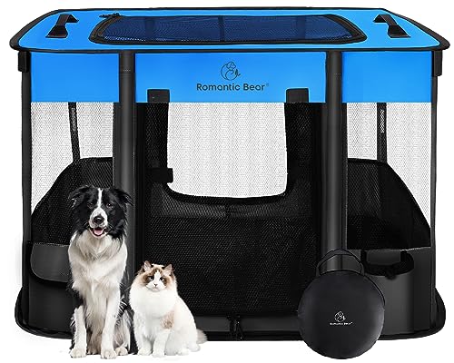 Foldable Dog Cat Playpen with Carrying Case S467