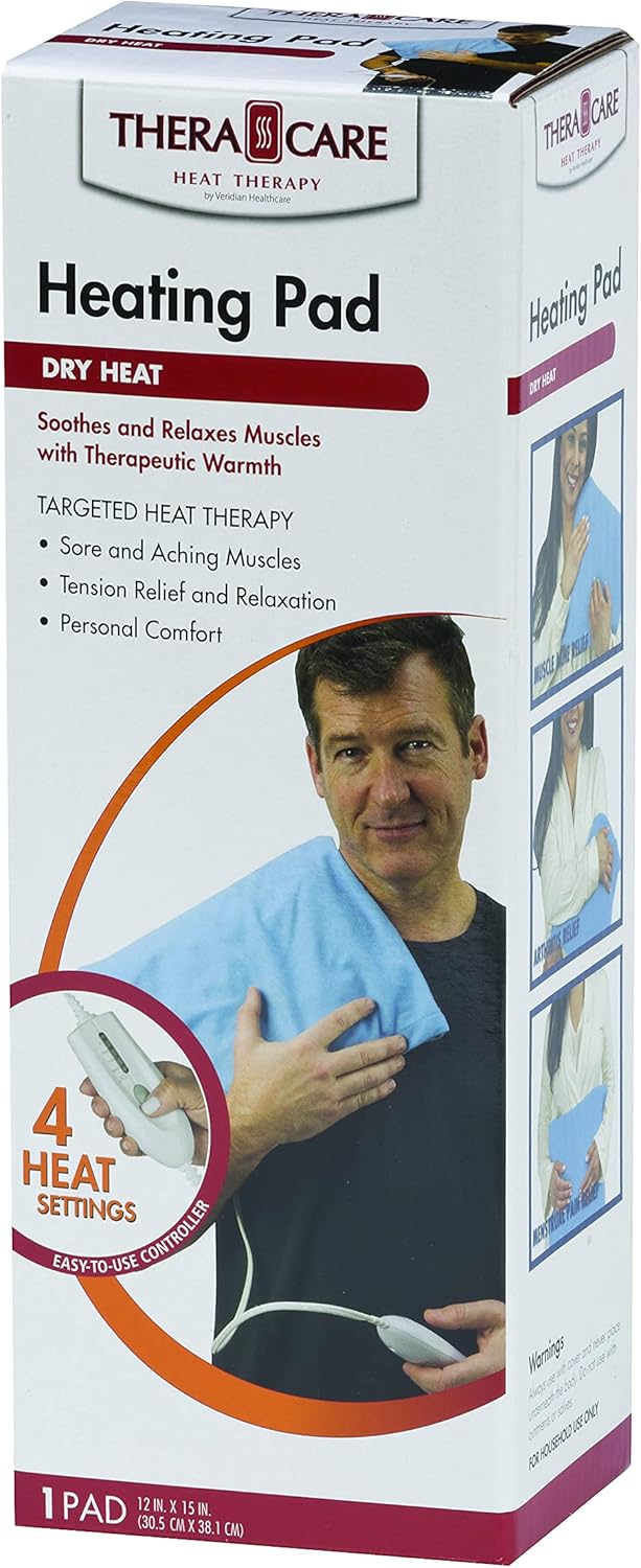 Electric Heating Pad, 12" x 15", Blue G4773