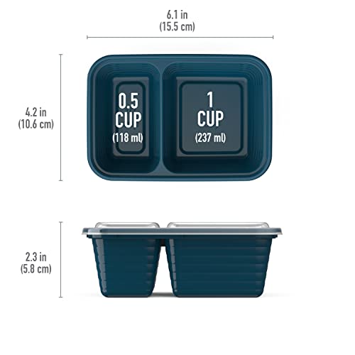 10 Trays & 10 Lids Reusable BPA-Free Snack Containers D8533