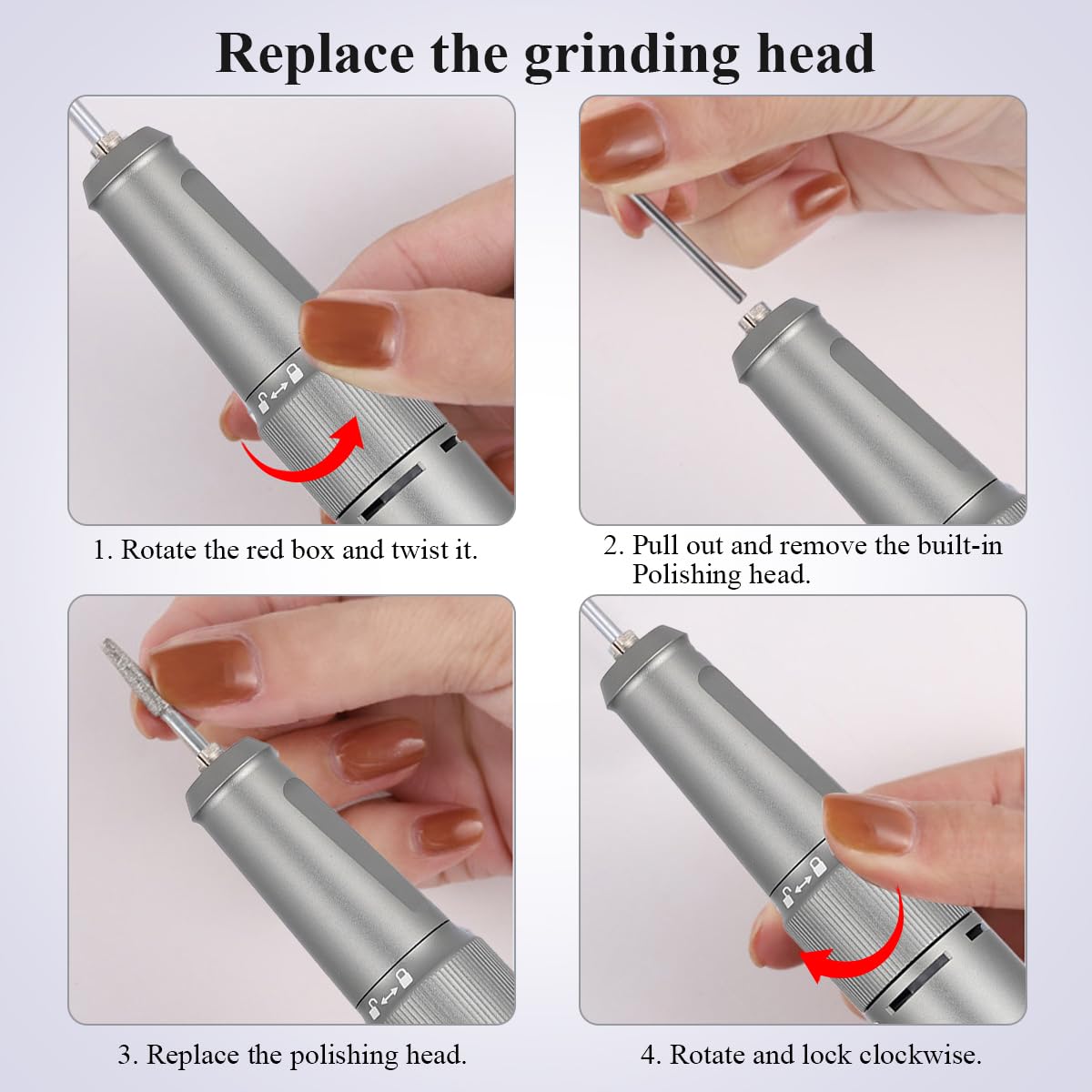Portable Rechargeable 35000RPM Electric Nail Drill V2147