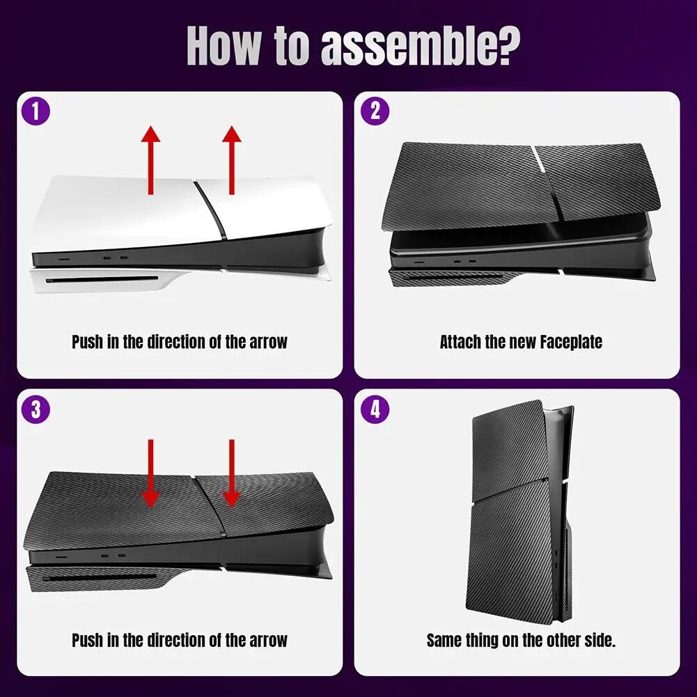 Carbon Fiber Pattern Console Case for PS5 Slim X8761