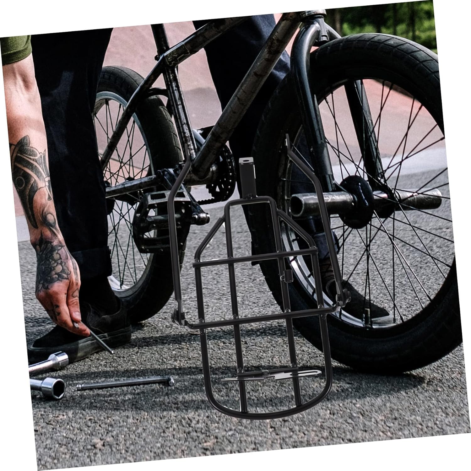 2pcs Bicycle Rear Seat Luggage Carrier Rack Mat Metal B8615
