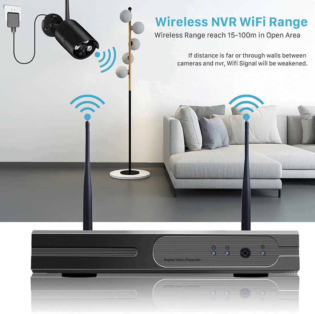 8 Channel 2MP Night Vision Security Camera System with DVR F3089