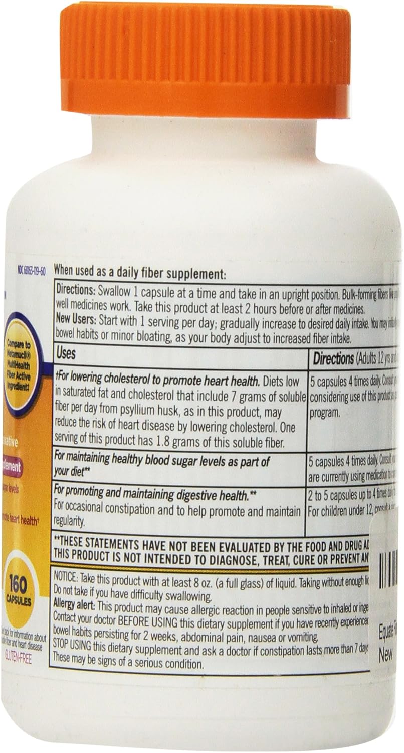 Fiber Supplement Capsules, 160-Count Bottle I35752