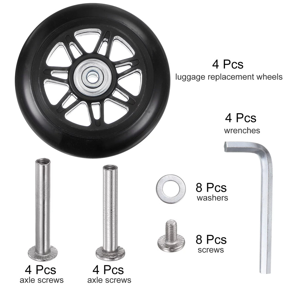 4 PU Bearing Replacement Luggage Wheels for Suitcase X61146