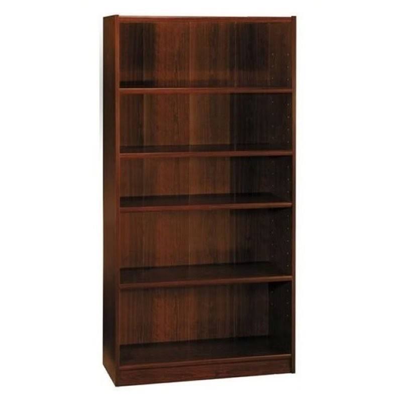 5 Shelf Wood Bookcase in Vogue Cherry F6951