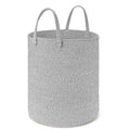 Pink Woven Cotton Rope Laundry Basket Hamper V762401
