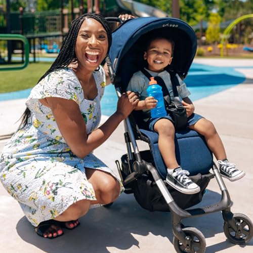 Compact Lightweight Foldable Stroller with Rain Cover and Cup Holder (Black) L5650
