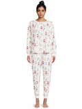 Women's Christmas Top and Pants Pajama Set, 2-Piece W18931