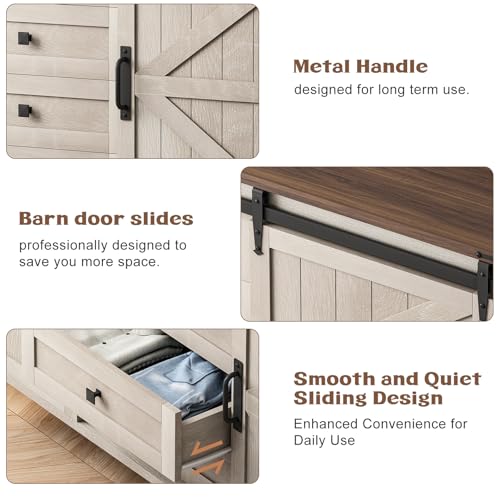 White 4 Drawer Wood Dresser U245734
