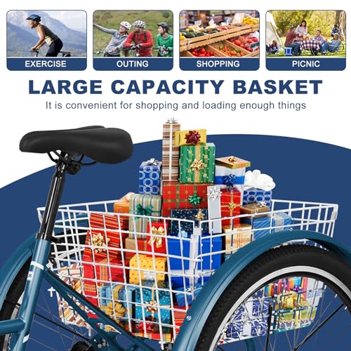 Adult Mountain Tricycle with Shopping Basket O245