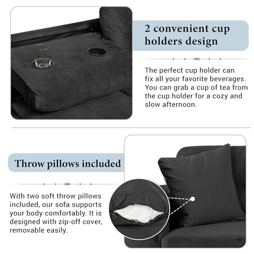 Modern L Shaped Polyester Sectional Sofa with Storage Ottoman Z623