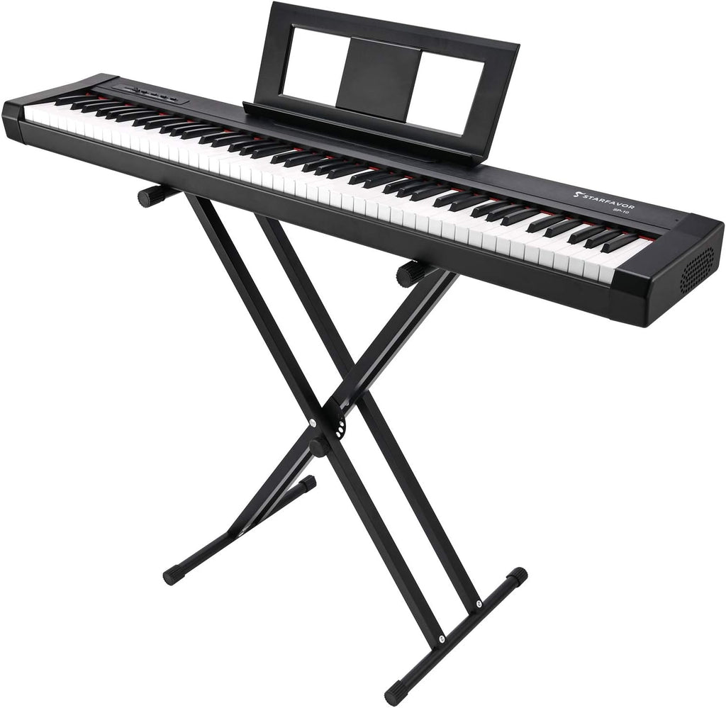 88 Key Digital Piano with Semi Weighted Keys and Dual 30W Speakers D10050