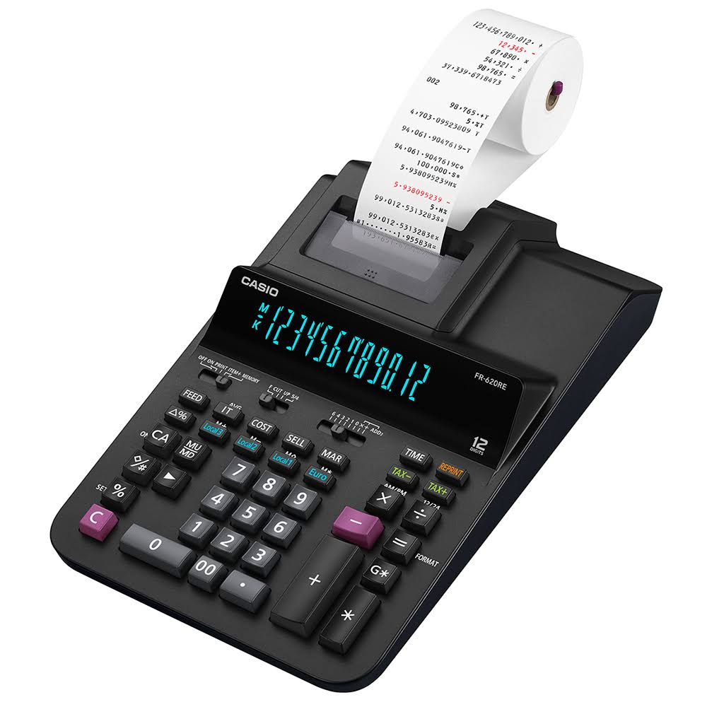 12 Digit Printing Calculator Black G351127