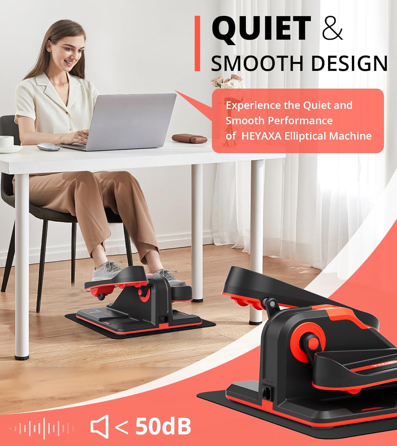 Red Electric Ellipse Leg Exerciser with LCD Display H2921