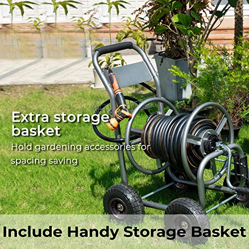 250-Feet 5/8" Hose Capacity Heavy Duty Hose Reel Cart M5265