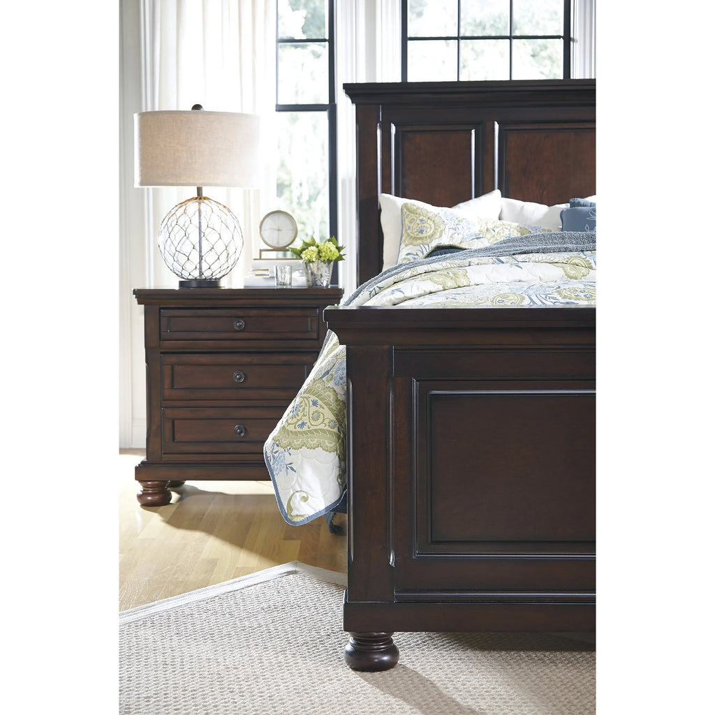 2 Drawer Nightstand, Dark Brown M8469