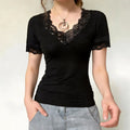 Classic Style Polyester T-shirt for Women Featuring Knitted Fabric