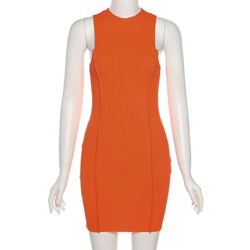 women's regular dress elegant sexy round neck washed hollow out sleeveless solid color above knee casual outdoor daily