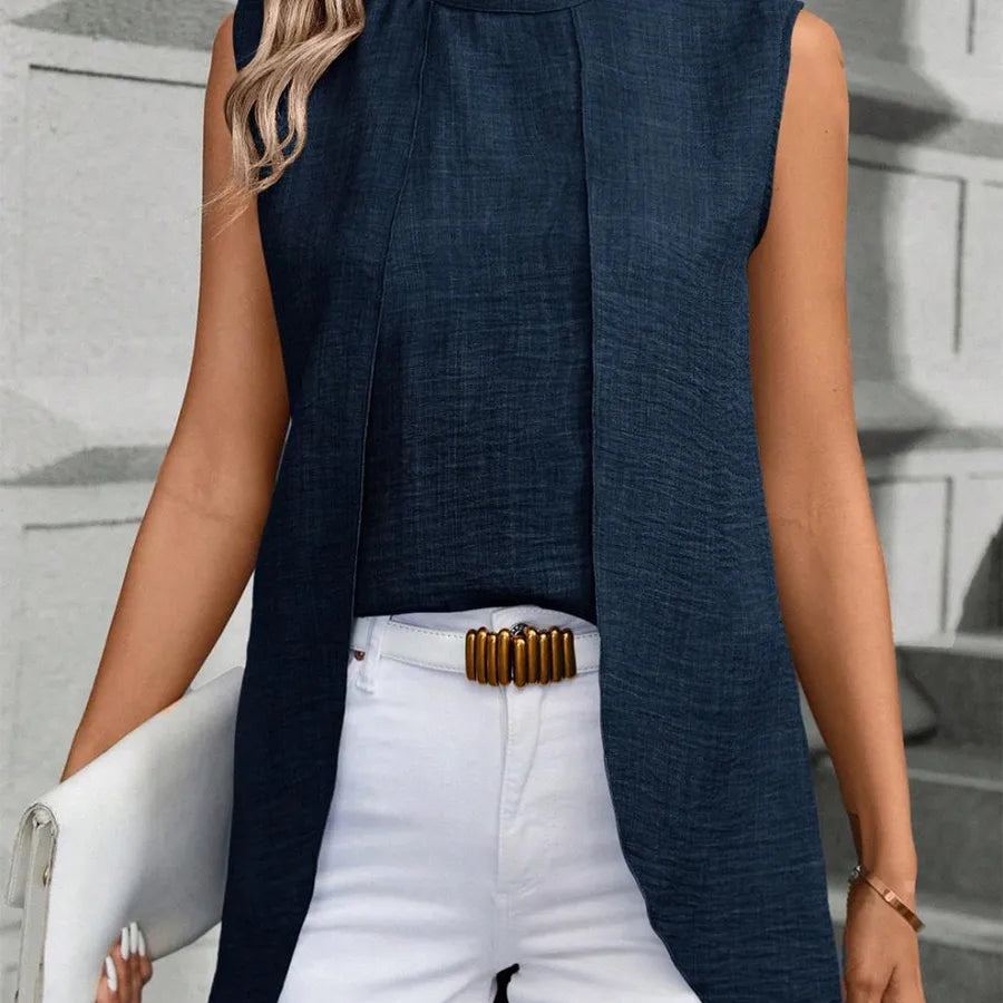 Women's Blouse Sleeveless Blouses Vacation Simple Style Solid Color