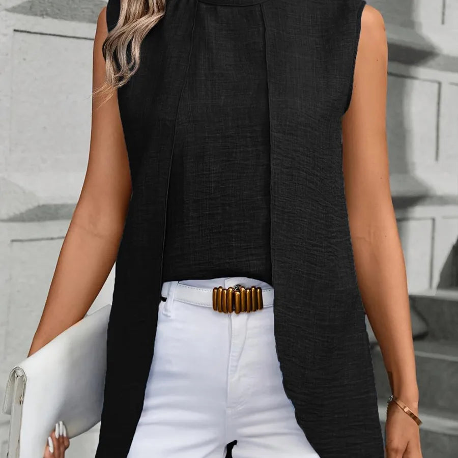 Women's Blouse Sleeveless Blouses Vacation Simple Style Solid Color
